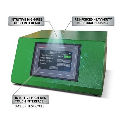 CRB-E3000 2500 bar maksimum basınç, 0-4000 rpm hız aralığı ve% 70 enerji geri bildirim verimliliği ile Common Rail pompa test tezgahı