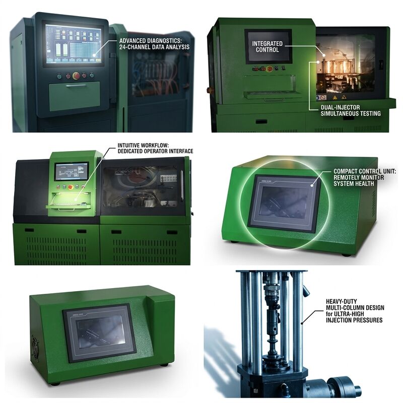 CRP-Kompakt Taşınabilir Ortak Ray Pompası Test Cihazı, 1800 Bar Basınç, 3Kw Tek Fazlı 220V Motor ve 85kg Mobil Tasarım